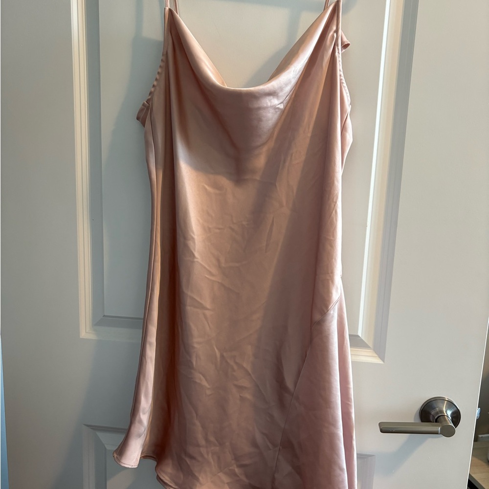 Elegant Pink Slip Dress